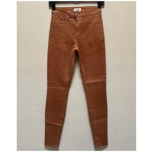 L’Agence Marguerite Coated Skinny Jeans Java Color Women’s Size 25